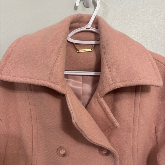 Trina Turk pink wool pea coat size 10 - Picture 3 of 10